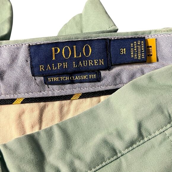 NWT Polo Ralph Lauren Men's Stretch Classic Fit 9" Chino Shorts Seafoam Green 31 - Picture 3 of 6
